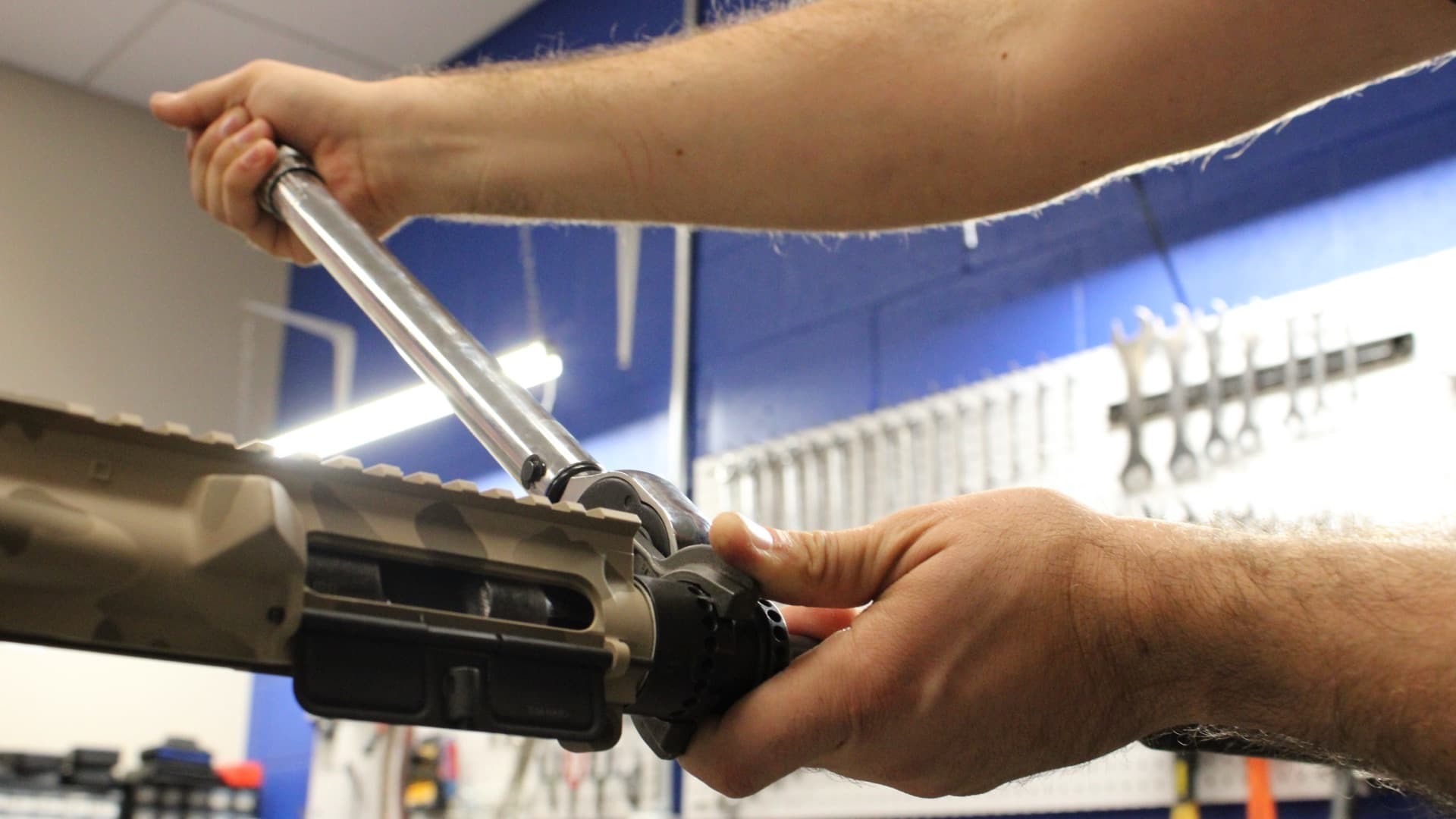 General gunsmith repair bench and firearm maintenance work